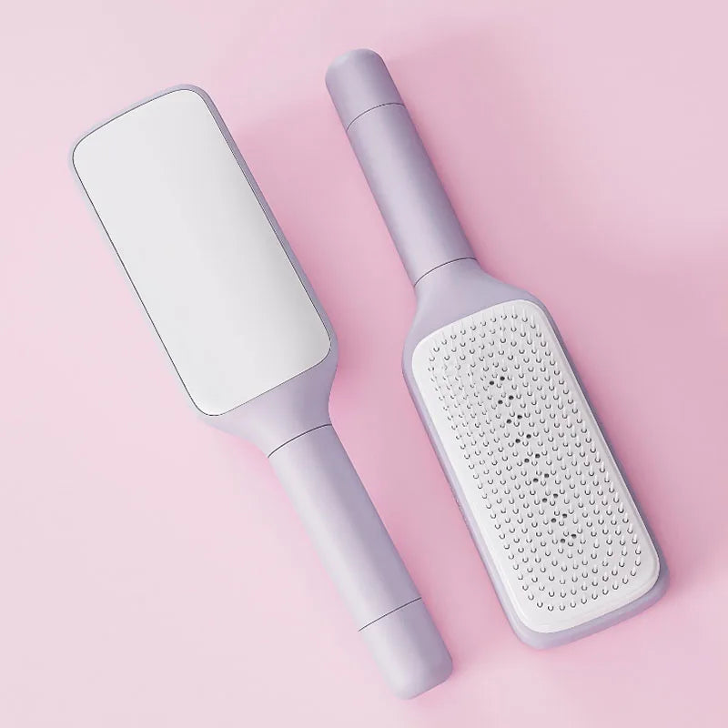 Rotatable Self-Cleaning Hair Brush with Air Cushion and Anti-Static Technology for Women
